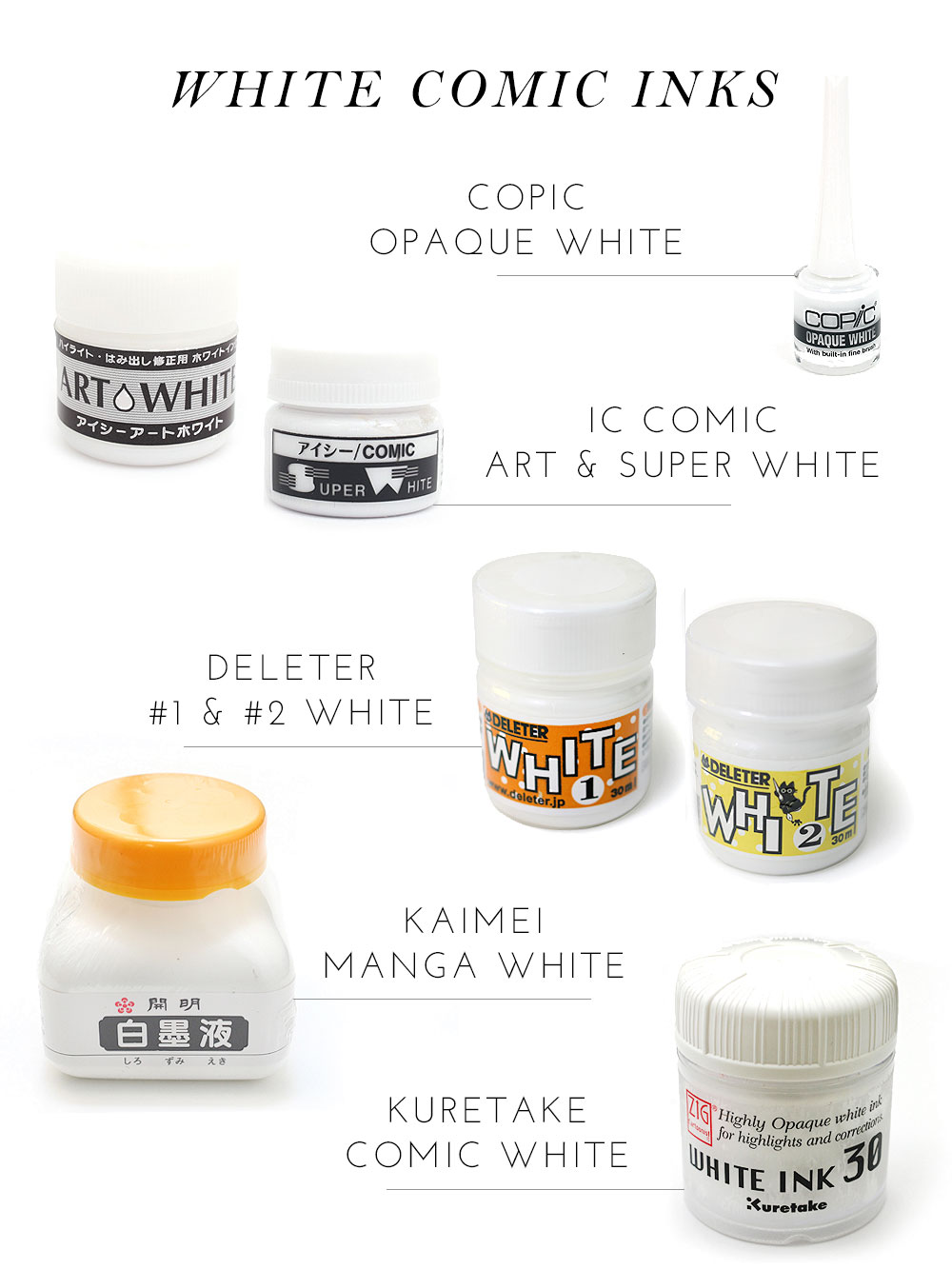 Review: White Inks for Calligraphy – Owl Ink